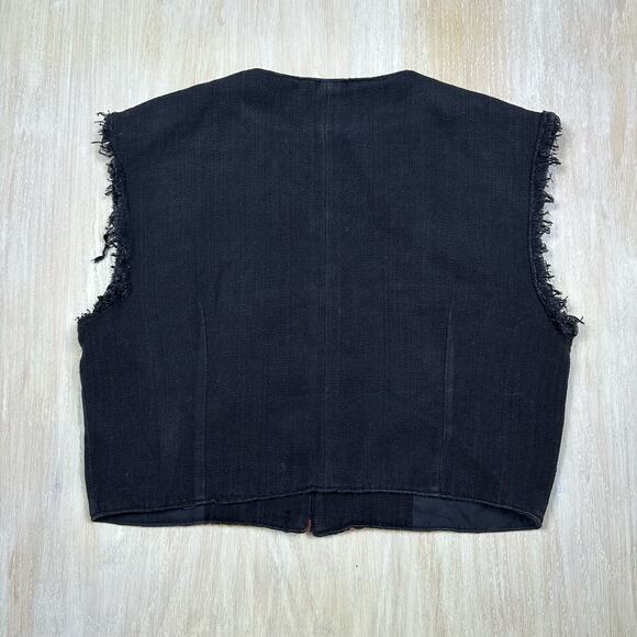 Artes Tipicas Tecum Black Multi Color Embroidered Southwest 90s Vest Medium - Picture 6 of 11